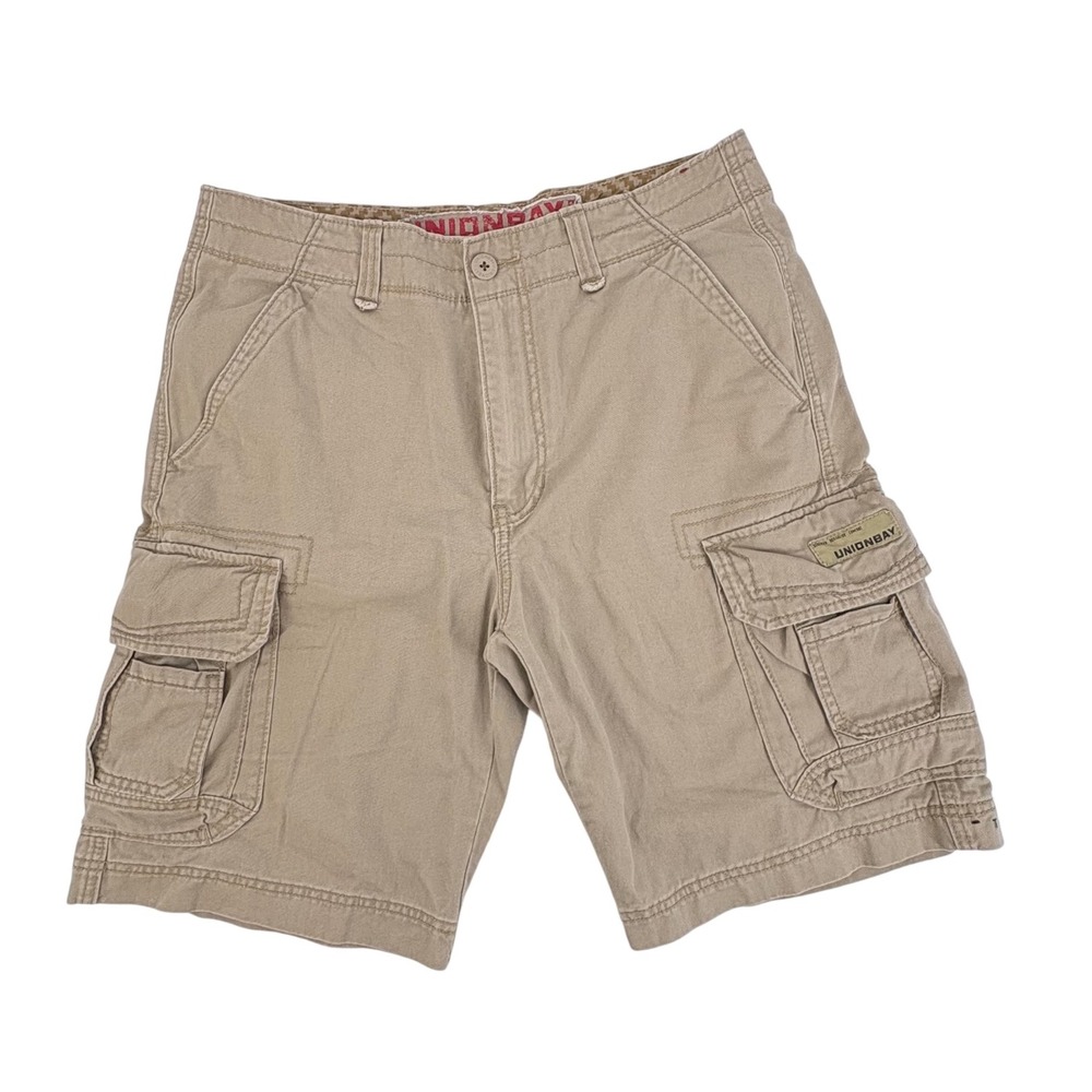 UNIONBAY Mens Vintage Cargo Shorts Khaki Tan Size‎ 34 Khaki Baggy Y2K Skater